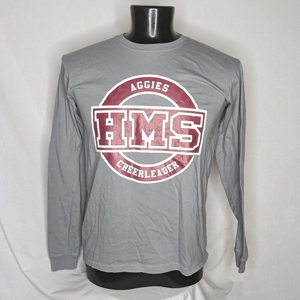 Texas A&M Aggies Long Sleeve T-Shirt Men's Medium Gray NCAA Gig 'Em Football